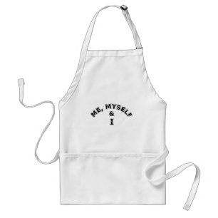 Me Myself And I Typography Standard Apron