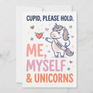 Me, Myself and Unicorns Funny Greeting Card