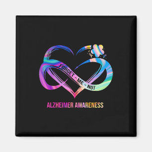 Me Not Alzheimerheimer Awareness Heart Flower Magnet