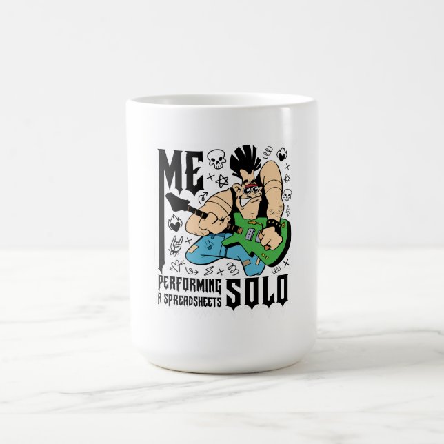 me performing a spreadsheet solo coffee mug (Center)