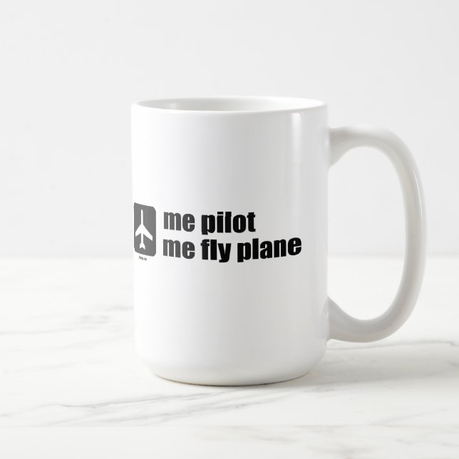 me pilot me fly plane coffee mug (Right)