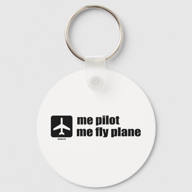 me pilot me fly plane key ring (Front)