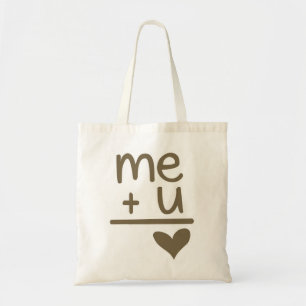 Me Plus You Equals Love Canvas Tote Bag