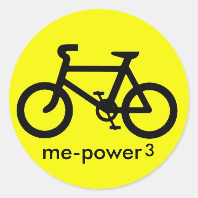 me-power, 3 classic round sticker (Front)