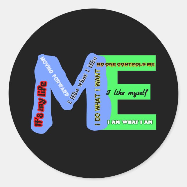 ME Self-Expression Classic Round Sticker (Front)