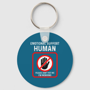 Me Shirt Emotional Support Human Halloween Costume Key Ring