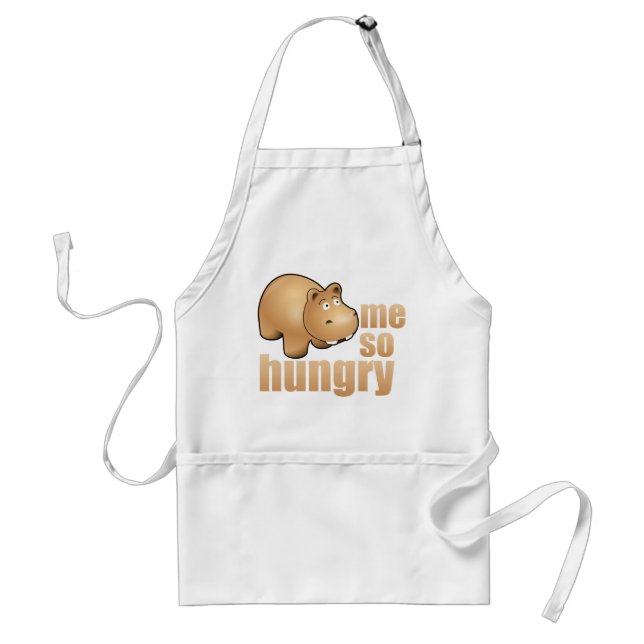me so hungry funny hippo apron (Front)