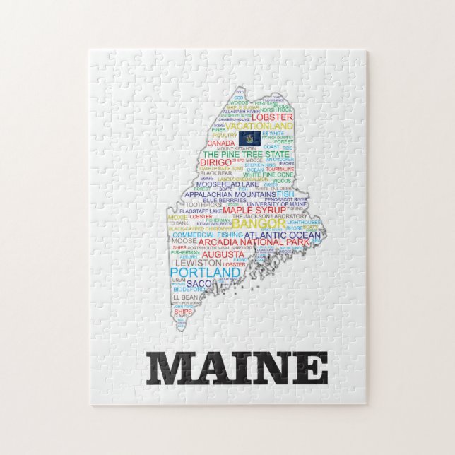 ME STATE COLLAGE JIGSAW PUZZLE (Vertical)