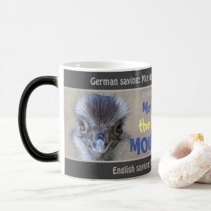 Me stood the hair to mountain - silly German! Magic Mug