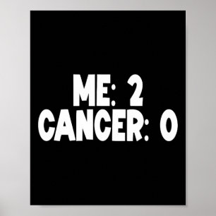Me Two Cancer 0 Twice Time Survivor Chemo Radiatio Poster