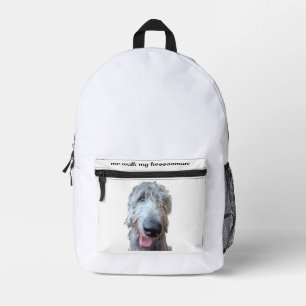 Me Walk My Hoooooman Irish Wolfhound Backpack
