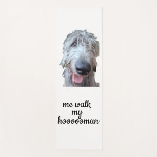 Me Walk My Hoooooman Irish Wolfhound  Yoga Mat