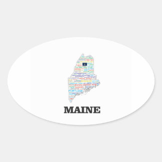 ME WORD STATE OVAL STICKER