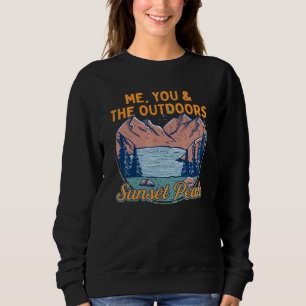 Me You And The Outdoors Hiking Sunset Peak Hiker M Sweatshirt