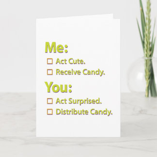 Me You Candy. Card