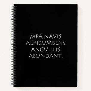 Mea navis aëricumbens anguillis abundant notebook