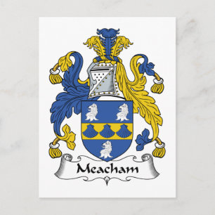Meacham Family Crest Postcard