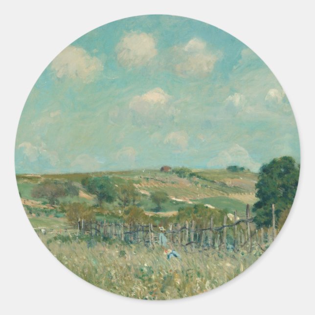 Meadow | Alfred Sisley | National Gallery of Art Classic Round Sticker (Front)