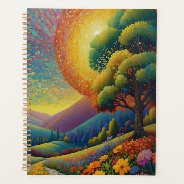 Meadow and Flowers Colourful Art Planner (Front)