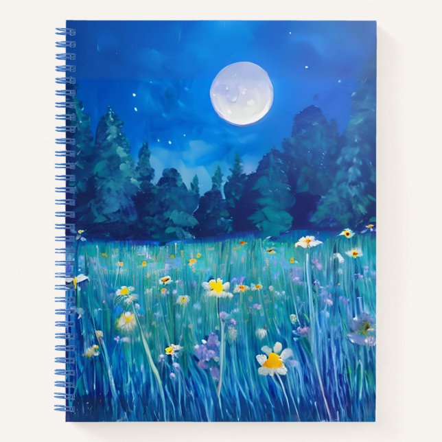 Meadow and Forest Under the Moon Journal  (Front)