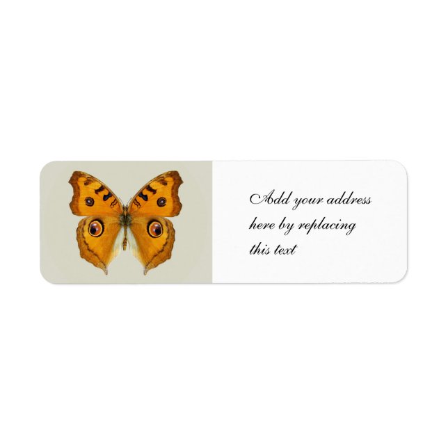 Meadow Argus Butterfly Return Address Label (Front)