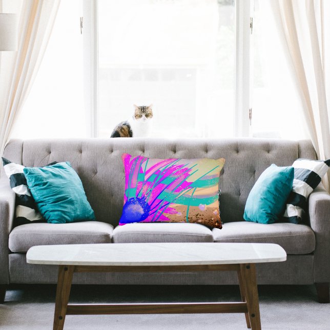 Meadow at sunset - Abstract Decorative Cushion (Creator Uploaded)