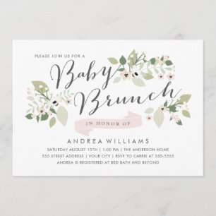 Meadow Blooms Baby Brunch Invite