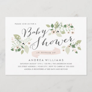 Meadow Blooms Baby Shower Invite