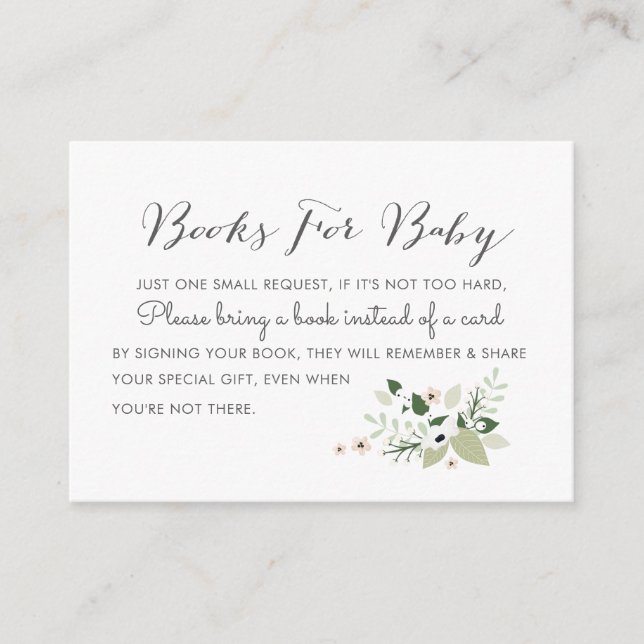 Meadow Blooms Books for Baby, invitation insert (Front)