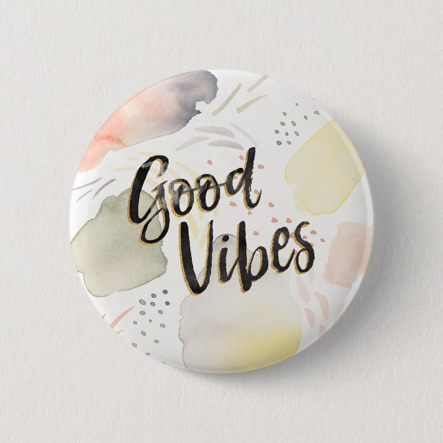 Meadow Breeze III | Good Vibes 6 Cm Round Badge (Front)