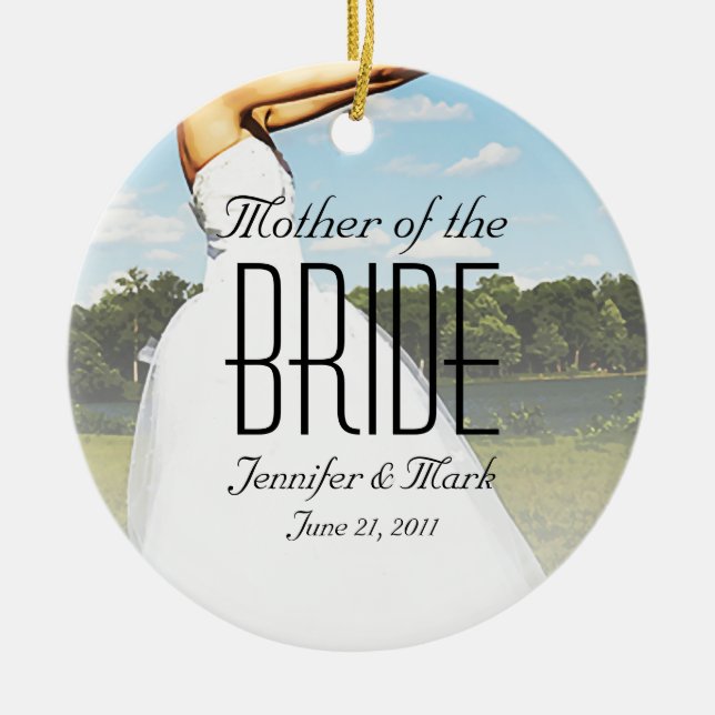 Meadow Bride Personalised Ornament (Front)