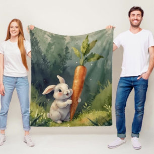 Meadow Bunny Dreams: Cosy Fleece Blanket