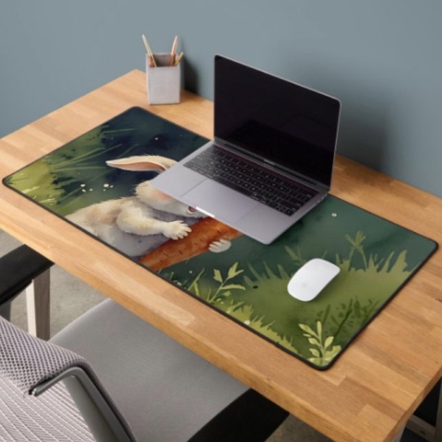 Meadow Bunny Dreams: Whimsical Desk Mat  (Creator Uploaded)