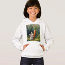 Meadow Bunny Dreams: Whimsical Hoodie