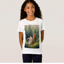 Meadow Bunny Dreams: Whimsical Kids T-Shirt 
