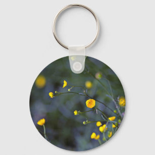 Meadow buttercup (Ranunculus Acris) flowers Key Ring