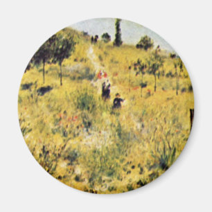 Meadow By Pierre-Auguste Renoir (Best Quality) Magnet