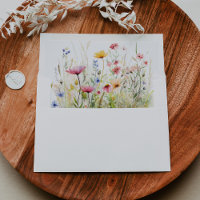 Meadow Colourful Wildflower Self-Addressed RSVP