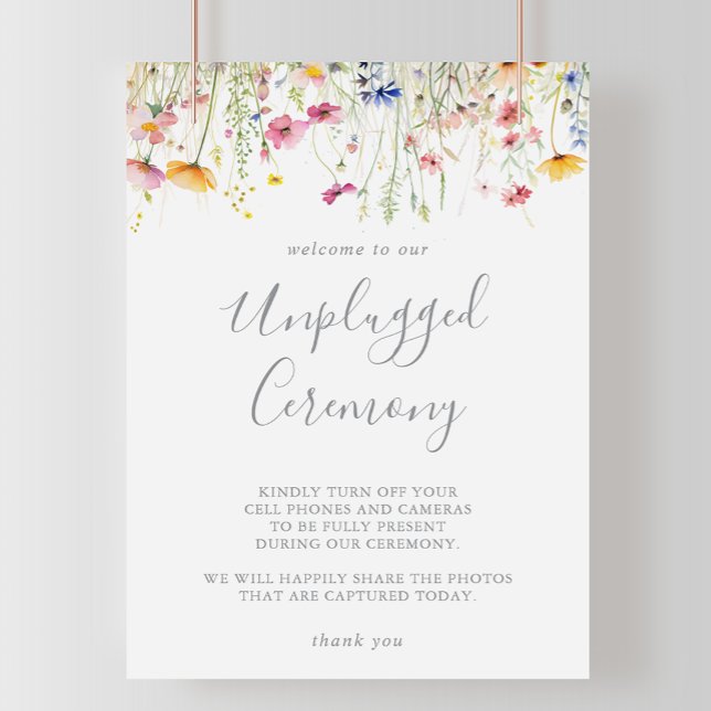  Meadow Colourful Wildflower Unplugged Ceremony  Poster (Creator Uploaded)