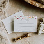 Meadow Colourful Wildflower Wedding Advice Card<br><div class="desc">This meadow colourful wildflower wedding advice card is perfect for a rustic wedding. The design features green, pink, blush, yellow, purple, watercolor multicolor meadow flowers. These cards are perfect for a wedding, bridal shower, baby shower, graduation party & more. Personalise the cards with the names of the bride and groom,...</div>