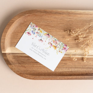 Meadow Colourful Wildflower Wedding Website Enclosure Card