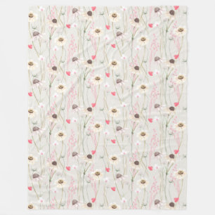 Meadow cottage country print fleece blanket