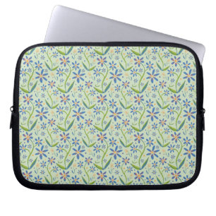 Meadow   Dancing Watercolor Daisies Laptop Sleeve