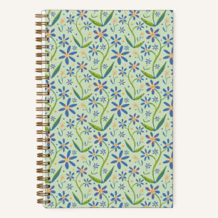 Meadow Dancing Watercolor Daisies Notebook