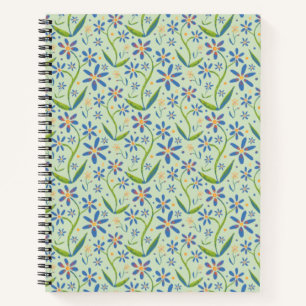 Meadow Dancing Watercolor Daisies Notebook