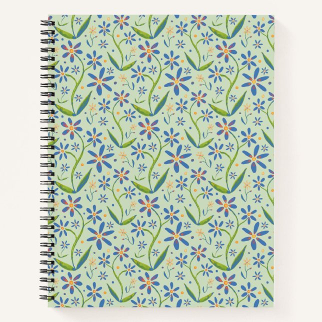 Meadow | Dancing Watercolor Daisies Notebook (Front)