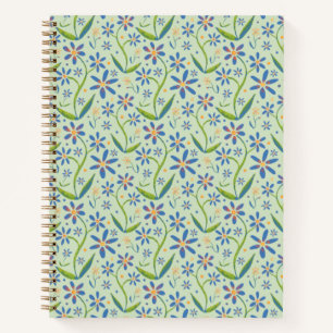 Meadow Dancing Watercolor Daisies Notebook