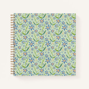 Meadow Dancing Watercolor Daisies Notebook