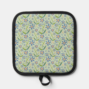 Meadow Dancing Watercolor Daisies Pot Holder