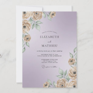 Meadow Dusty Mauve Petal Wedding Invitation